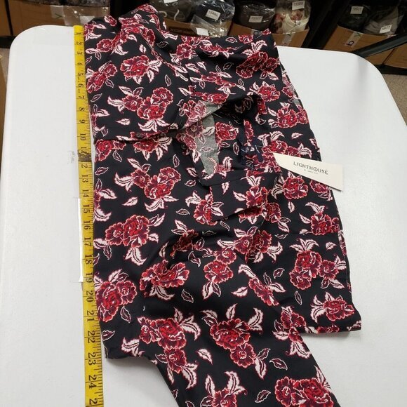 Lands End Womens Dark Floral‎ Button Up Top Size 16 Preppy Vacation Office NWT - Picture 6 of 9